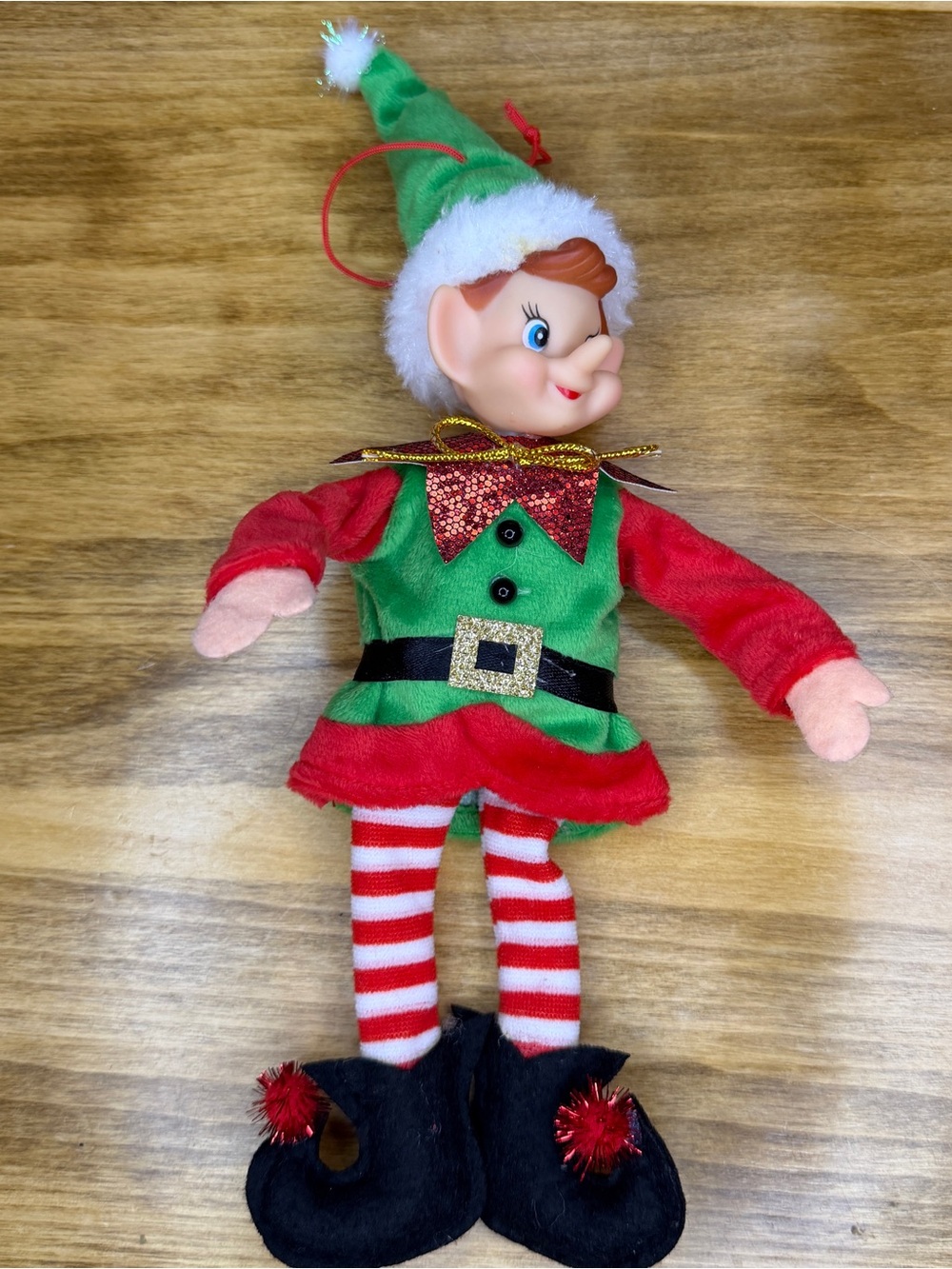 Hobby Lobby Poseable Christmas Pixie Elf Holiday Elf Suit 13 ½ inches